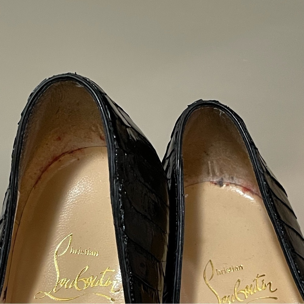 Christian Louboutin So Kate 120MM Black Python Pumps Size 41.5 US 11.5 - Picture 5 of 14